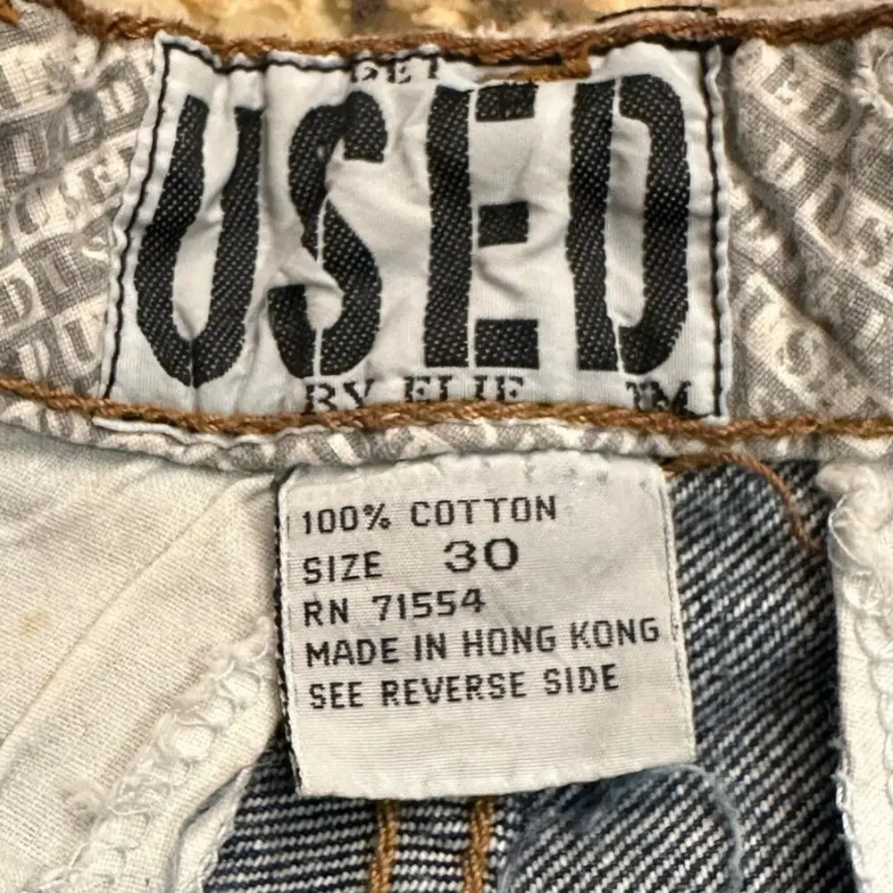 Vintage USED Acid Washed Jeans Snap Close Fly in Womens Size 30 Zipper Ankles - Picture 3 of 10